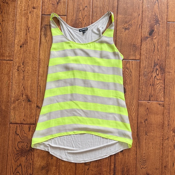 Express Vibrant Yellow and tan Tank Top - Picture 1 of 3